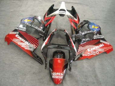 Großhandel Kawasaki ZX6R Motorrad Verkleidung 2000-2002 - Weiss Rot Schwarz PlayStation 2