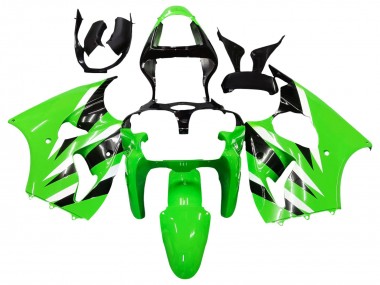 Großhandel Kawasaki ZX6R Motorrad Verkleidung 2000-2002 - Grun Weiss Schwarz