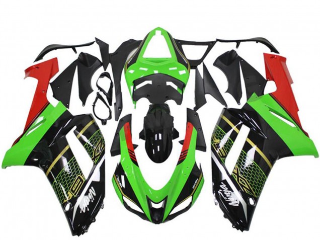Großhandel Kawasaki ZX6R Motorrad Verkleidung 2007-2008 - Grun Schwarz
