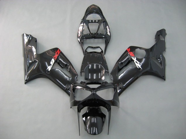 Großhandel Kawasaki ZX6R Motorrad Verkleidung 2003-2004 - Glanzendes Schwarz