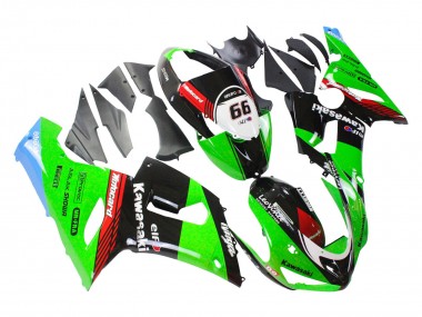 Großhandel Kawasaki ZX6R Motorrad Verkleidung 2005-2006 - Grun Rot Schwarz Elf 66