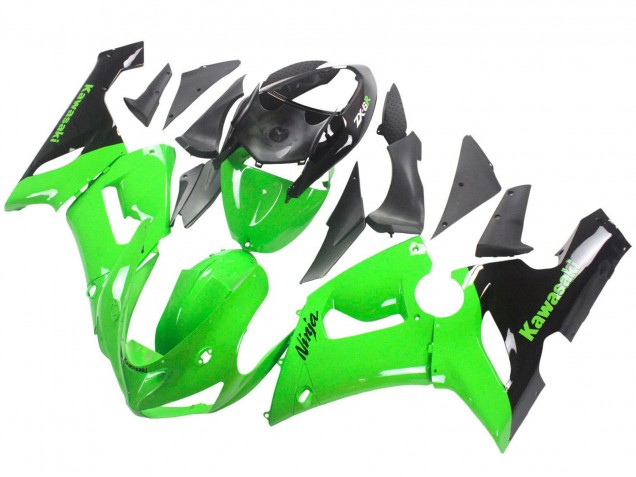 Großhandel Kawasaki ZX6R Motorrad Verkleidung 2005-2006 - Grun Schwarz Ninja