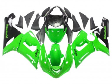 Großhandel Kawasaki ZX6R Motorrad Verkleidung 2005-2006 - Grun Schwarz Ninja