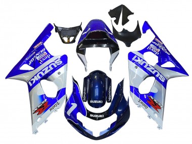 Großhandel Suzuki GSXR1000 Motorrad Verkleidung 2000-2002 - Blau Weiss Silber Castrol Dunlop