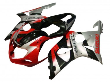 Großhandel Suzuki GSXR 600 / GSXR 750 Motorrad Verkleidung Kit 2001-2003 - Silber Rot Glanzendes Schwarz