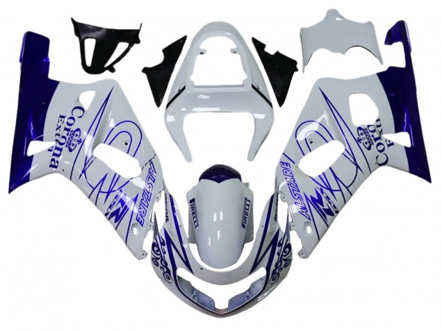 Großhandel Suzuki GSXR 600 / GSXR 750 Motorrad Verkleidung 2001-2003 - Weiss Blau Corona Alstare