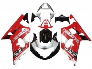 Großhandel Suzuki GSXR 600 / GSXR 750 Motorrad Verkleidung 2001-2003 - Rot Weiss Glanzendes Schwarz