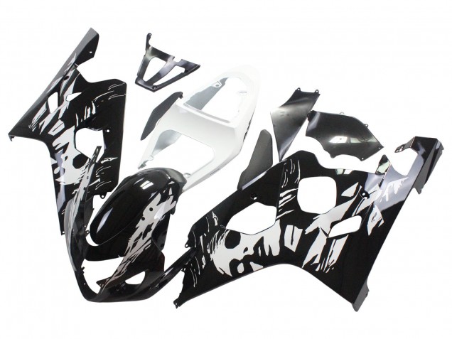 Großhandel Suzuki GSXR 600 / GSXR 750 Motorrad Verkleidung 2004-2005 - Weiss Schwarz