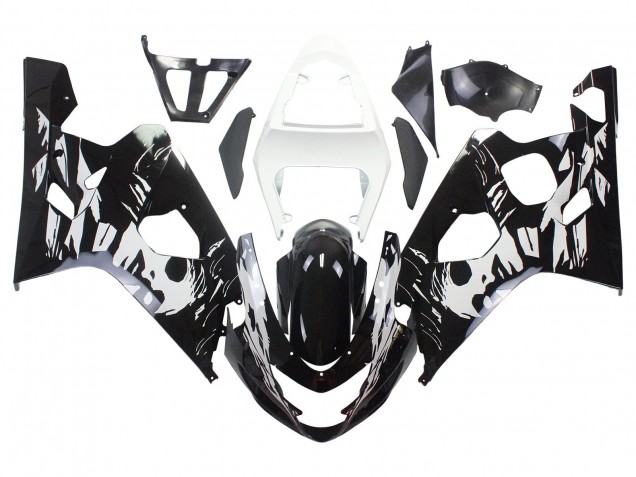 Großhandel Suzuki GSXR 600 / GSXR 750 Motorrad Verkleidung 2004-2005 - Weiss Schwarz