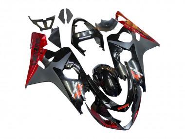 Großhandel Suzuki GSXR 600 / GSXR 750 Motorrad Verkleidung 2004-2005 - Schwarz Grau Rot