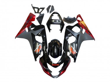 Großhandel Suzuki GSXR 600 / GSXR 750 Motorrad Verkleidung 2004-2005 - Schwarz Grau Rot