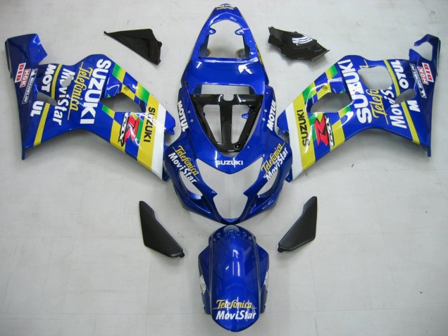 Großhandel Suzuki GSXR 600 / GSXR 750 Motorrad Verkleidung 2004-2005 - Blau Weiss Gelb Grun Telefonica Motul MoviStar