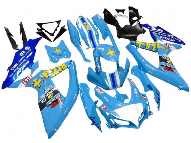 Großhandel Suzuki GSXR 600 / GSXR 750 Motorrad Verkleidung 2008-2010 - Blau Gelb Rizla