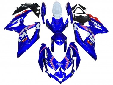 Großhandel Suzuki GSXR 600 / GSXR 750 Motorrad Verkleidung 2008-2010 - Weiss Blau Rosa Ecstar Motul