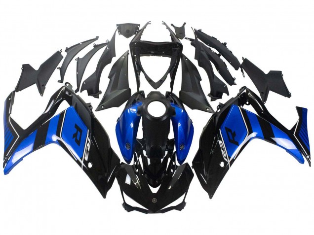 Großhandel Yamaha YZF R3/R25 Motorrad Verkleidung 2015-2018 - Blau Glanzendes Schwarz