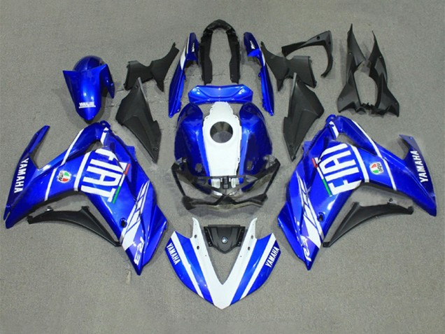 Großhandel Yamaha YZF R3/R25 Motorrad Verkleidung 2015-2018 - Blau Weiss Fiat