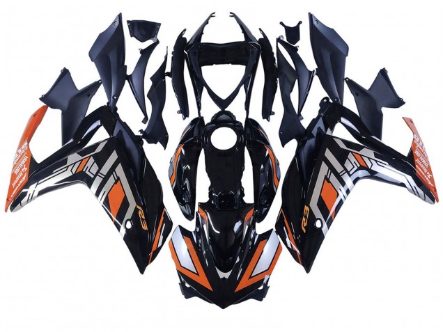Großhandel Yamaha YZF R3/R25 Motorrad Verkleidung 2015-2018 - Blau Orange Silber Yamalube