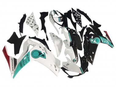 Großhandel Yamaha YZF R3/R25 Motorrad Verkleidung 2015-2018 - Weiss Grun Glanzendes Schwarz