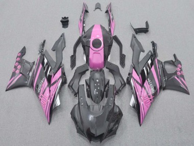 Großhandel Yamaha YZF R3/R25 Motorrad Verkleidung 2015-2018 - Rosa Glanzendes Schwarz