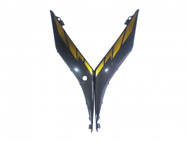 Großhandel Yamaha YZF R3/R25 Motorrad Verkleidung 2019-2021 - Gold Schwarz Carbonfaser