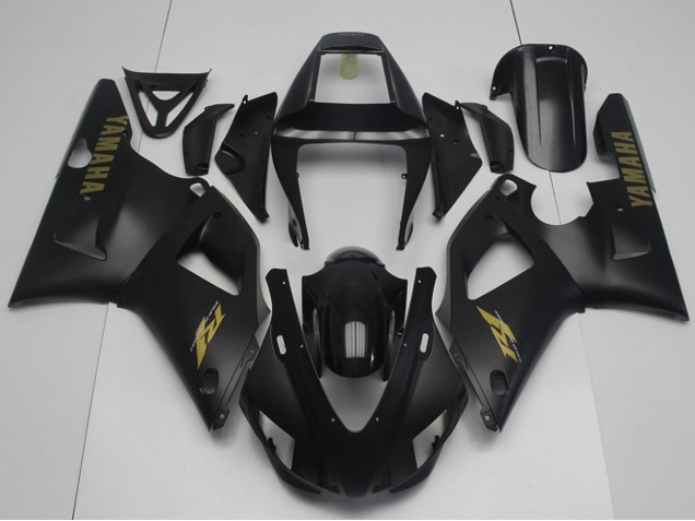 Großhandel Yamaha YZF R1 Motorrad Verkleidung 1998-1999 - Glanzendes Schwarz Matt Schwarz Gold