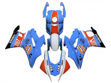 Großhandel Yamaha YZF R3/R25 Motorrad Verkleidung 2019-2021 - Blau Weiss Orange Schwarz Gulf