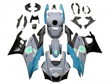 Großhandel Yamaha YZF R3/R25 Motorrad Verkleidung 2019-2021 - Nardo Grau Blau Schwarz Petronas