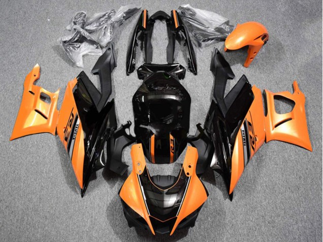 Großhandel Yamaha YZF R3/R25 Motorrad Verkleidung 2019-2021 - Orange Glanzendes Schwarz