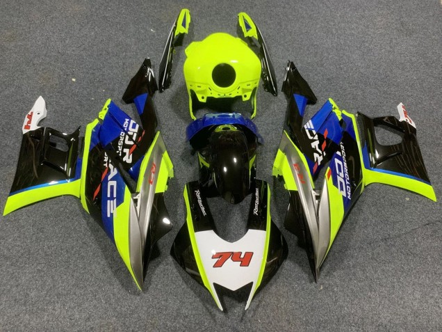 Großhandel Yamaha YZF R3/R25 Motorrad Verkleidung 2022-2024 - Neon Grun Blau Glanzendes Schwarz 74