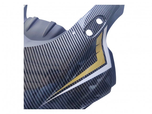 Großhandel Yamaha YZF R3/R25 Motorrad Verkleidung 2022-2024 - Schwarzer Carbonfaser Stil Goldrot ABBOT