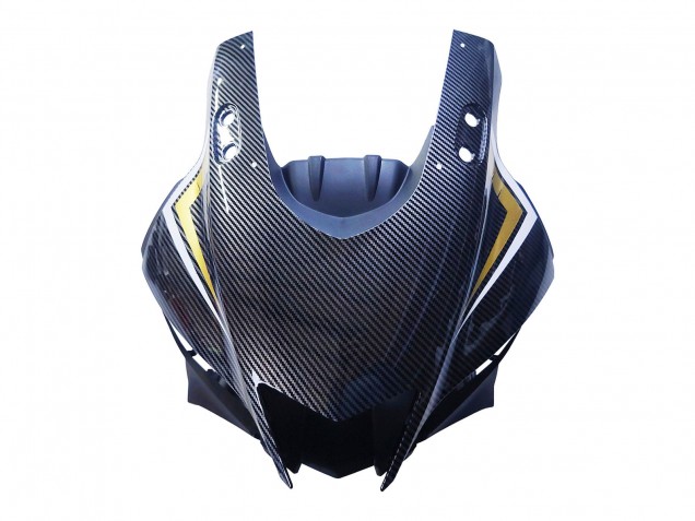 Großhandel Yamaha YZF R3/R25 Motorrad Verkleidung 2022-2024 - Schwarzer Carbonfaser Stil Goldrot ABBOT