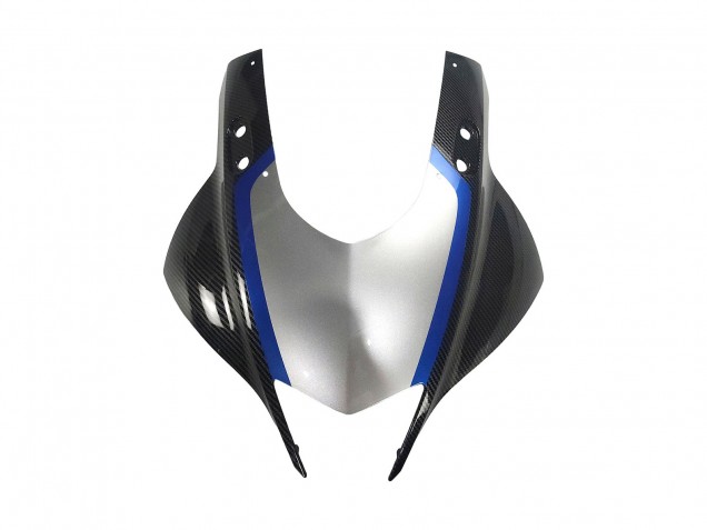 Großhandel Yamaha YZF R3/R25 Motorrad Verkleidung 2022-2024 - Schwarzer Carbonfaser Stil Silberblau