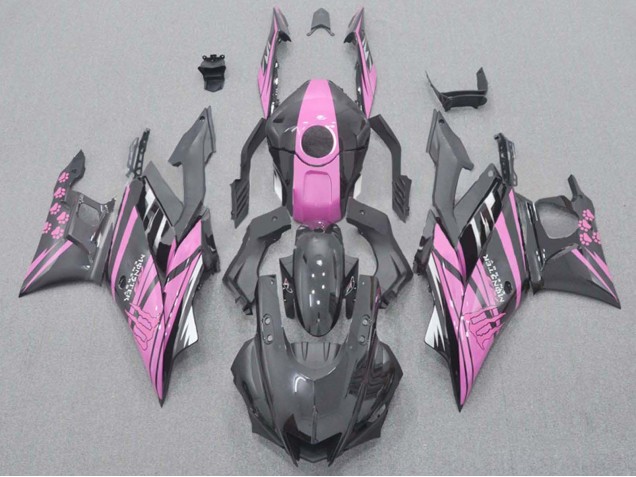 Großhandel Yamaha YZF R3/R25 Motorrad Verkleidung 2022-2024 - Rosa Schwarz Monster