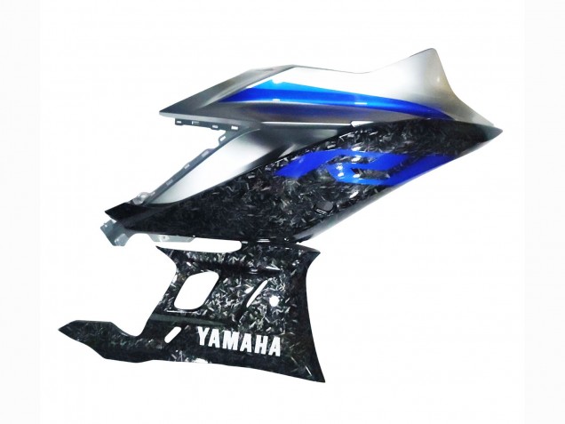 Großhandel Yamaha YZF R3/R25 Motorrad Verkleidung 2022-2024 - Marble Schwarz Silber Blau Geschmiedet Carbonfaser Stil
