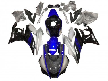 Großhandel Yamaha YZF R3/R25 Motorrad Verkleidung 2022-2024 - Silber Blau Schwarz Carbonfaser Stil