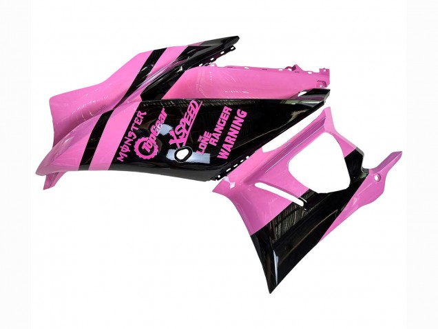 Großhandel Yamaha YZF R3/R25 Motorrad Verkleidung 2022-2024 - Rosa Glanzendes Schwarz Monster