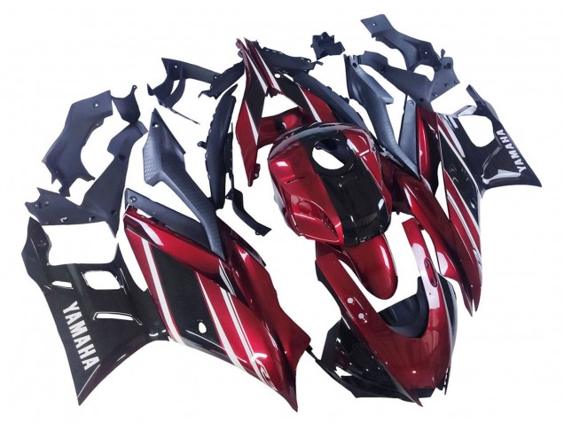 Großhandel Yamaha YZF R3/R25 Motorrad Verkleidung 2022-2024 - Rot Weiss Glanzendes Schwarz