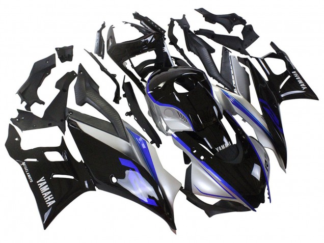 Großhandel Yamaha YZF R3/R25 Motorrad Verkleidung 2022-2024 - Silber Blau Glanzendes Schwarz