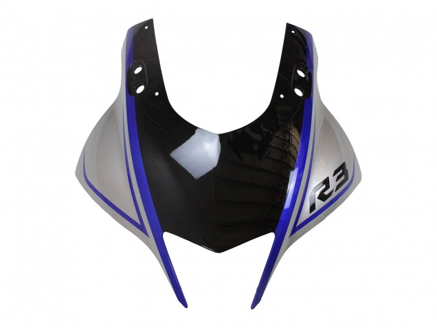 Großhandel Yamaha YZF R3/R25 Motorrad Verkleidung 2022-2024 - Silber Blau Glanzendes Schwarz