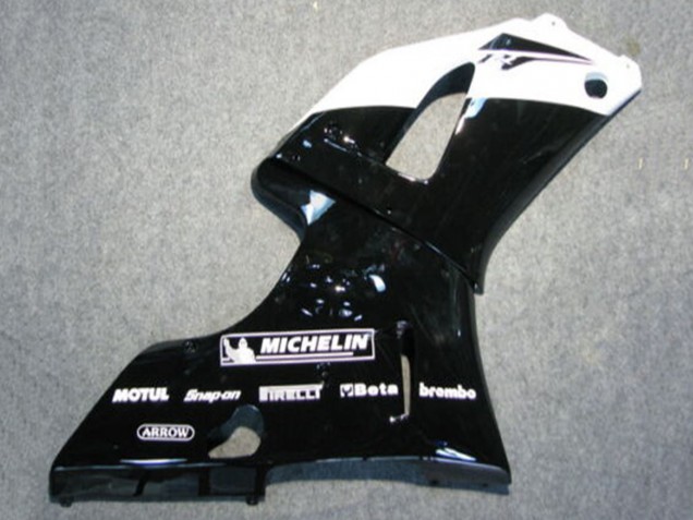 Großhandel Yamaha YZF 1000 R1 Motorrad Verkleidung 2000-2001 - Glanzendes Schwarz Weiss Michelin