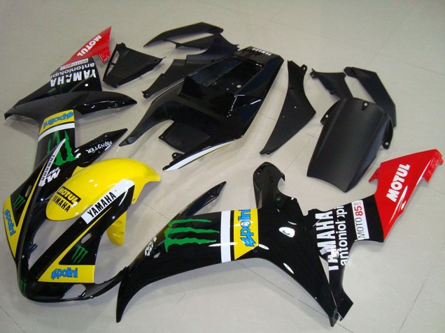 Großhandel Yamaha YZF R1 Motorrad Verkleidung 2002-2003 - Glanzendes Schwarz Gelb Rot Grun Motul Monster