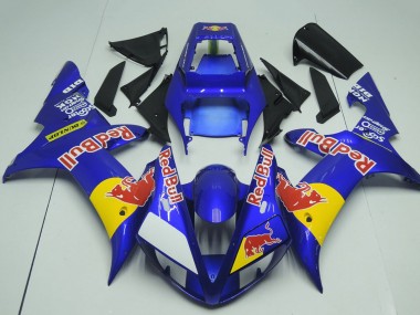 Großhandel Yamaha YZF R1 Motorrad Verkleidung 2002-2003 - Blau Gelb Red Bull