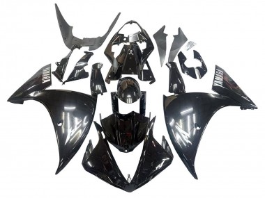 Großhandel Yamaha YZF 1000 R1 Motorrad Verkleidung 2009-2011 - Glanzendes Schwarz Weiss Aufkleber