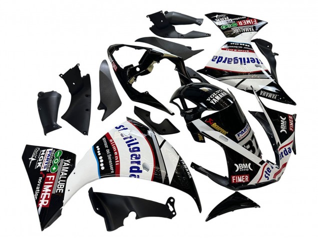 Großhandel Yamaha YZF 1000 R1 Motorrad Verkleidung 2009-2011 - Glanzendes Schwarz Weiss Rot Volvo Fimer Yamalube 87