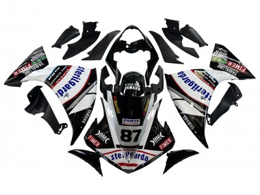 Großhandel Yamaha YZF 1000 R1 Motorrad Verkleidung 2009-2011 - Glanzendes Schwarz Weiss Rot Volvo Fimer Yamalube 87