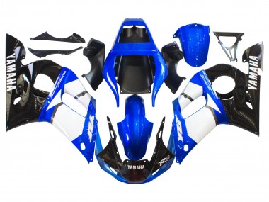 Großhandel Yamaha YZF 600 R6 Motorrad Verkleidung 1998-2002 - Weiss Blau Glanzendes Schwarz