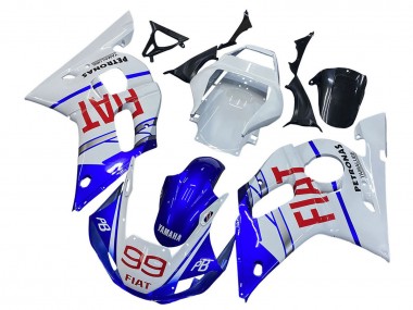 Großhandel Yamaha YZF 600 R6 Motorrad Verkleidung 1998-2002 - Weiss Blau Rot Fiat 99