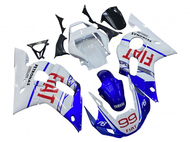 Großhandel Yamaha YZF 600 R6 Motorrad Verkleidung 1998-2002 - Weiss Blau Rot Fiat 99