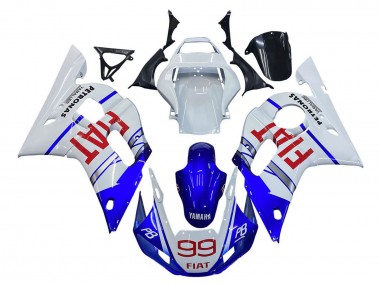 Großhandel Yamaha YZF 600 R6 Motorrad Verkleidung 1998-2002 - Weiss Blau Rot Fiat 99