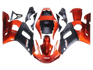 Großhandel Yamaha YZF 600 R6 Motorrad Verkleidung 1998-2002 - Orange Matt Schwarz